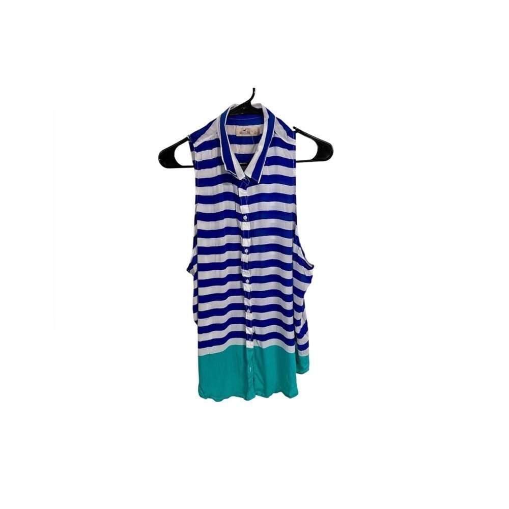 NWT Hollister Sleeveless Striped Shirt Sz L